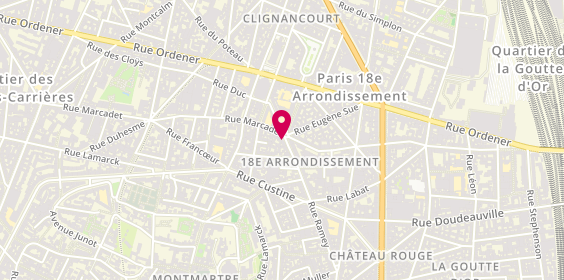 Plan de GEMÜSE - Berliner Kebap, 61 Rue Ramey, 75018 Paris