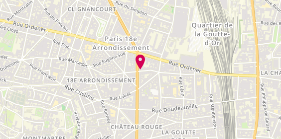 Plan de Chez l'Ami, 88 Boulevard Barbès, 75018 Paris