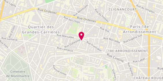 Plan de Botello Arepitas, 20 Rue de la Font du But, 75018 Paris