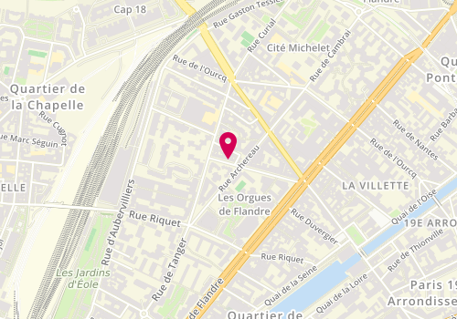 Plan de HANAFI Omar, 38 Rue Mathis, 75019 Paris