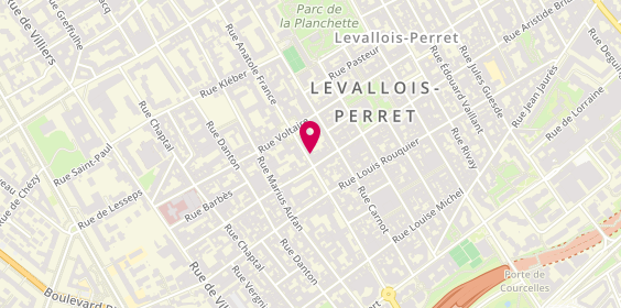 Plan de Le Lotus Bleu, 66 Rue Anatole France, 92300 Levallois-Perret