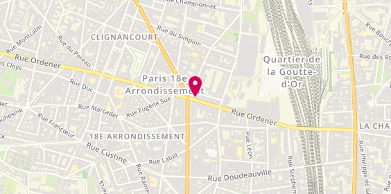 Plan de Usman Chicken Fast, 42 Rue Ordener, 75018 Paris
