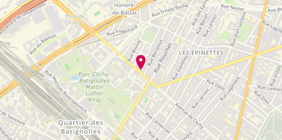 Plan de Burger Bro, 172 avenue de Clichy, 75017 Paris