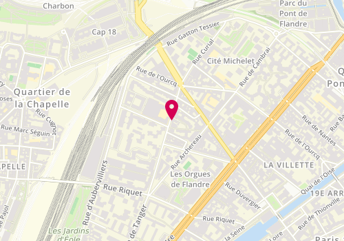 Plan de FRY’up GUYS, 44 Rue Curial, 75019 Paris