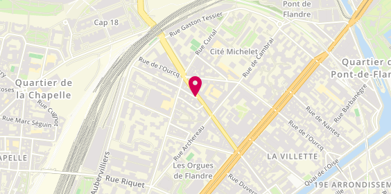 Plan de Burger Corner, 3 Rue de l'Escaut, 75019 Paris