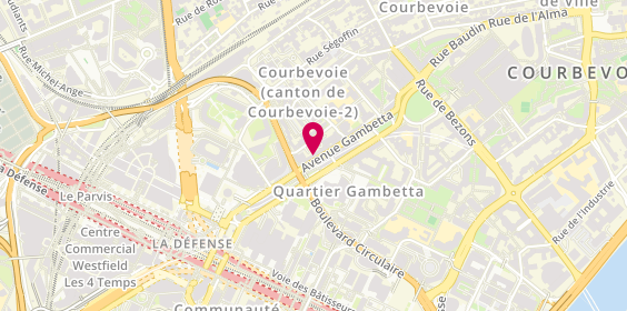 Plan de Croq'Vit, 43 avenue Gambetta, 92400 Courbevoie