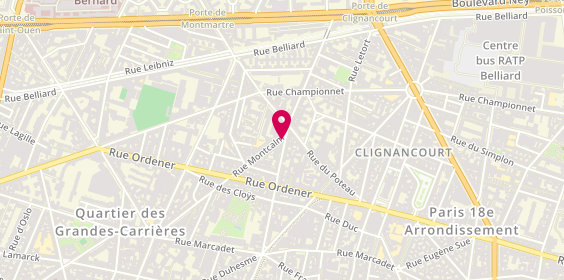 Plan de Le Ruisseau, 65 Rue du Ruisseau, 75018 Paris