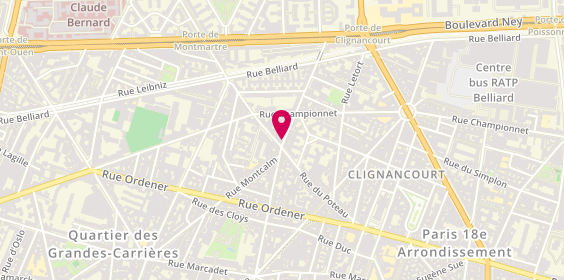 Plan de Dix Sur Dix, 54 Rue du Poteau, 75018 Paris