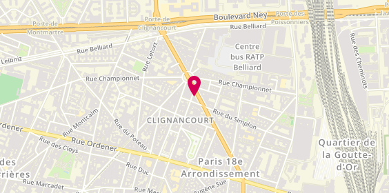 Plan de Lina Bonjour, 41 Boulevard Ornano, 75018 Paris