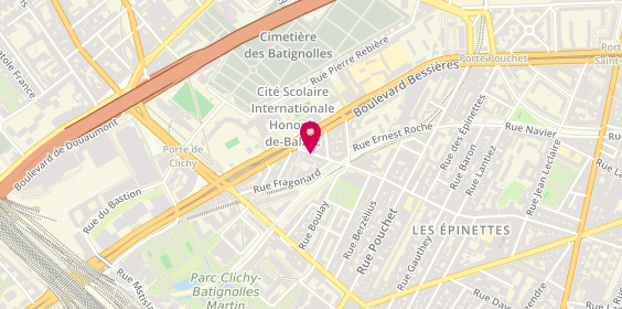 Plan de Las des Kebab, 95 Rue de la Jonquière, 75017 Paris