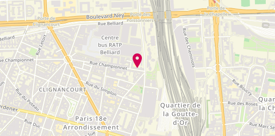 Plan de Mtb, 4 Rue Championnet, 75018 Paris