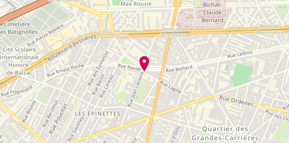 Plan de Ghotam Lounge, 15 Rue Navier, 75017 Paris