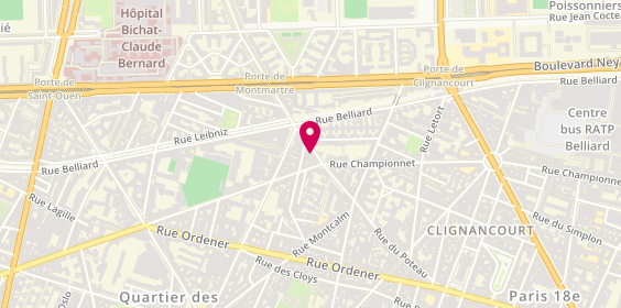 Plan de Chez Poke Bowl, 73 Rue du Poteau, 75018 Paris