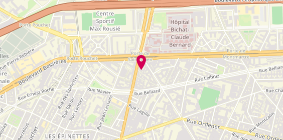 Plan de Binks, 148 avenue de Saint-Ouen, 75018 Paris
