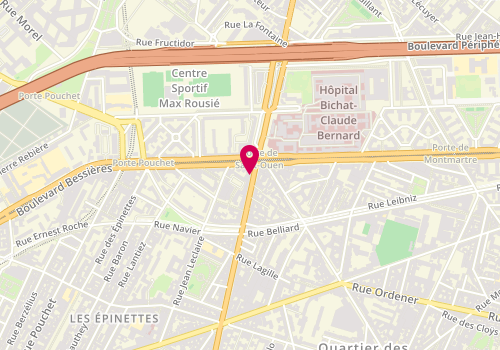 Plan de Le Bombay, 149 avenue de Saint-Ouen, 75017 Paris