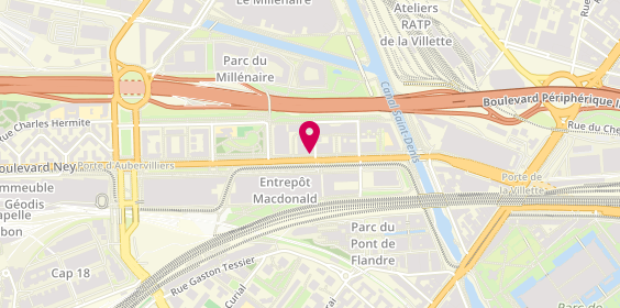 Plan de Maison des Pains, 154 Boulevard Macdonald, 75019 Paris