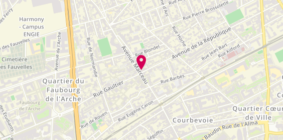 Plan de Rôtisserie MARCEAU, 38 avenue Marceau, 92400 Courbevoie