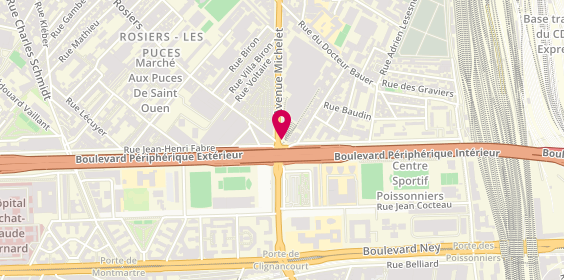 Plan de Restaurant Walt, 141 Avenue Michelet, 93400 Saint-Ouen-sur-Seine