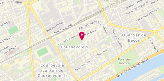 Plan de Montecatini Courbevoie, 15 17 Rue Louis Ulbach, 92400 Courbevoie