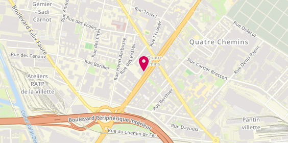 Plan de O'tacos, 37 avenue Jean Jaurès, 93300 Aubervilliers