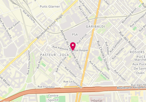 Plan de Kv rajah restaurant rapide, 35 avenue du Capitaine Glarner, 93400 Saint-Ouen-sur-Seine