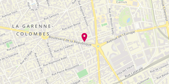 Plan de Burger Shop, 14 Boulevard de la République, 92250 La Garenne-Colombes