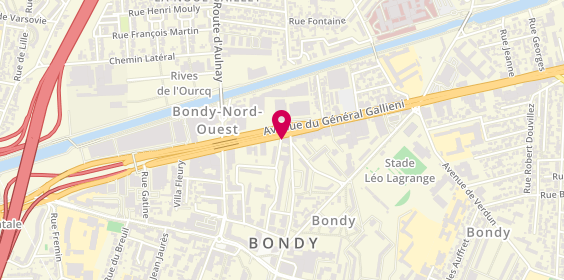 Plan de L' Atelier Bondy, 130 avenue Galliéni, 93140 Bondy