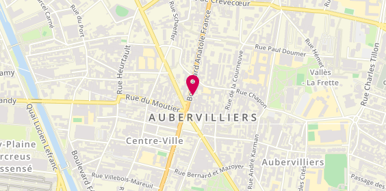 Plan de HB Foods, 24 Rue Moutier, 93300 Aubervilliers