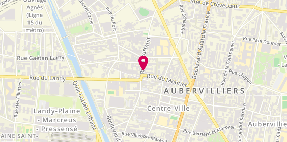 Plan de Auber - Halal -Food, 56 Rue Heurtault, 93300 Aubervilliers
