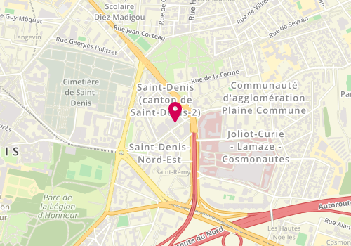 Plan de Hkm Resto, 87 Rue de Strasbourg, 93200 Saint-Denis