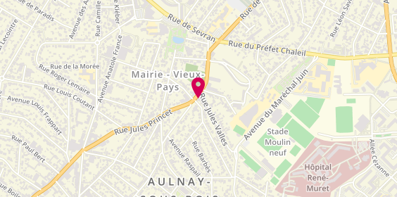 Plan de Dominos Pizza, 42 Bis Rue Jules Princet, 93600 Aulnay-sous-Bois