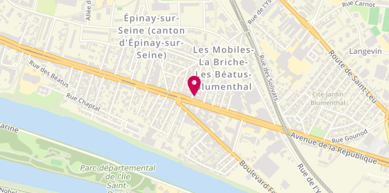 Plan de La Place, 167 avenue de la République, 93800 Épinay-sur-Seine