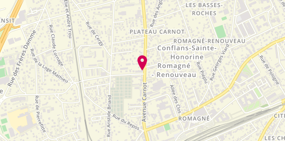 Plan de Pizza King, 91 avenue Carnot, 78700 Conflans-Sainte-Honorine