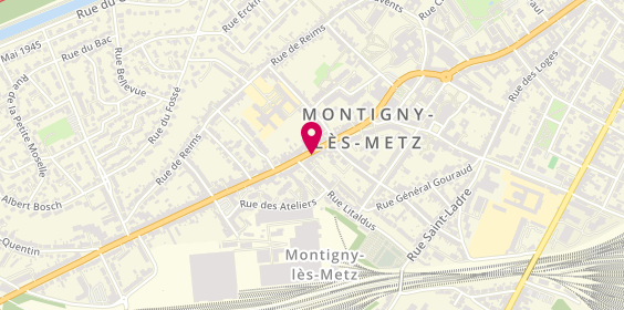 Plan de LE BOSPHORE KEBAB Montigny-lès-Metz, 182 Rue de Pont-À-Mousson, 57950 Montigny-lès-Metz