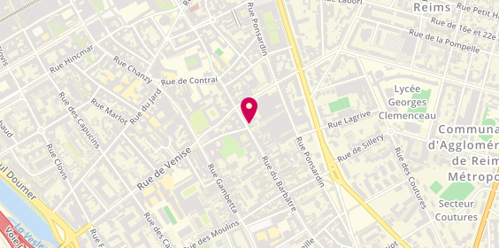 Plan de Pokers Pizza, 41 Rue du Barbâtre, 51100 Reims