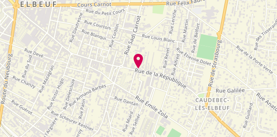 Plan de Au Poulet Grillé, 104 Rue de la République, 76320 Caudebec-lès-Elbeuf