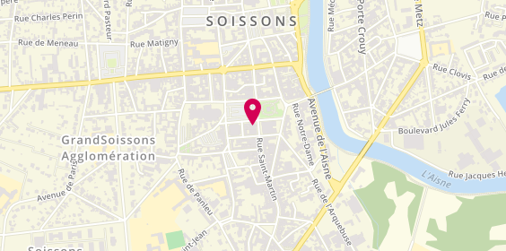 Plan de Délices de Soissons, 65 Rue Saint-Martin, 02200 Soissons