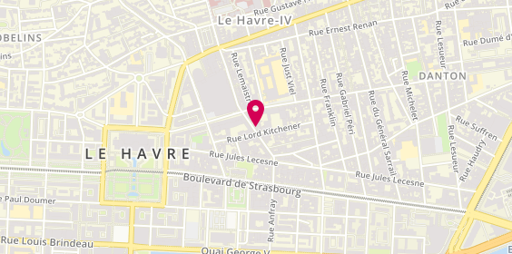 Plan de Les Frangines, 28 Rue Maréchal Gallieni, 76600 Le Havre
