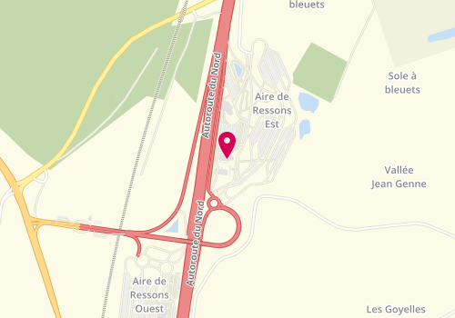 Plan de Mcdonald's, Est Autogrill Autoroute - Station Total Aire de Ressons Est
A. Du N, 60490 Ressons-sur-Matz