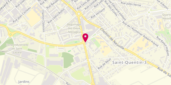 Plan de La Kapsule, 9 Rue de la Fère, 02100 Saint-Quentin