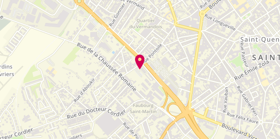 Plan de KFC, 75 Rue Pontoile, 02100 Saint-Quentin