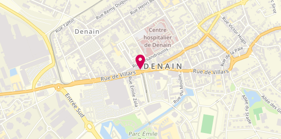 Plan de Au Pain d'Orient, 103 Rue Villars, 59220 Denain