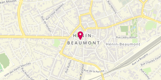 Plan de La Frite Belge, 3 place Jean Jaurès, 62110 Hénin-Beaumont