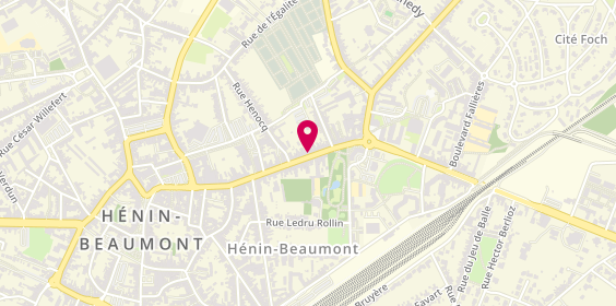 Plan de Subito Pizza Hénin-beaumont, 333 Rue Élie Gruyelle, 62110 Hénin-Beaumont