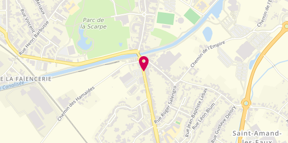 Plan de Aux Délices d'Eric, 93 Rue Henri Durre, 59230 Saint-Amand-les-Eaux