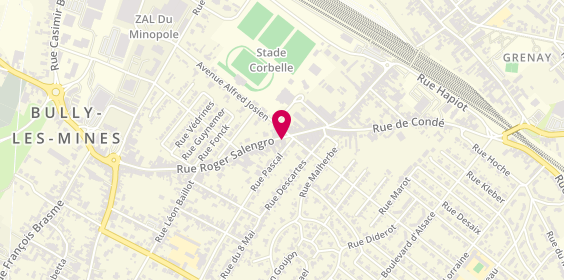 Plan de Central Frites, 92 Rue Roger Salengro, 62160 Bully-les-Mines
