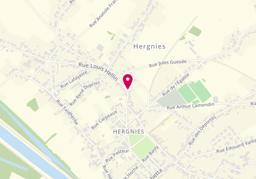 Plan de Pizza Casa, 26 Rue Louis Hellin, 59199 Hergnies