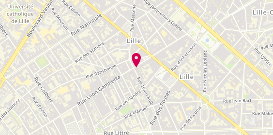 Plan de Zz Concept, 153 Rue Leon Gambetta, 59000 Lille