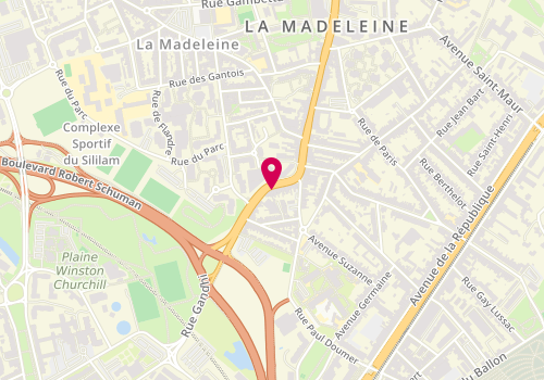 Plan de La Friterie de la Madeleine - la Suite, 50 Rue du Général de Gaulle, 59110 La Madeleine