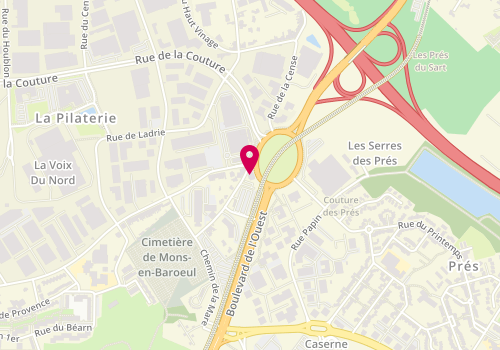 Plan de Pizza Del Arte, Rond Point de la Pilaterie
Rue du Moulin Delmar, 59650 Villeneuve-d'Ascq